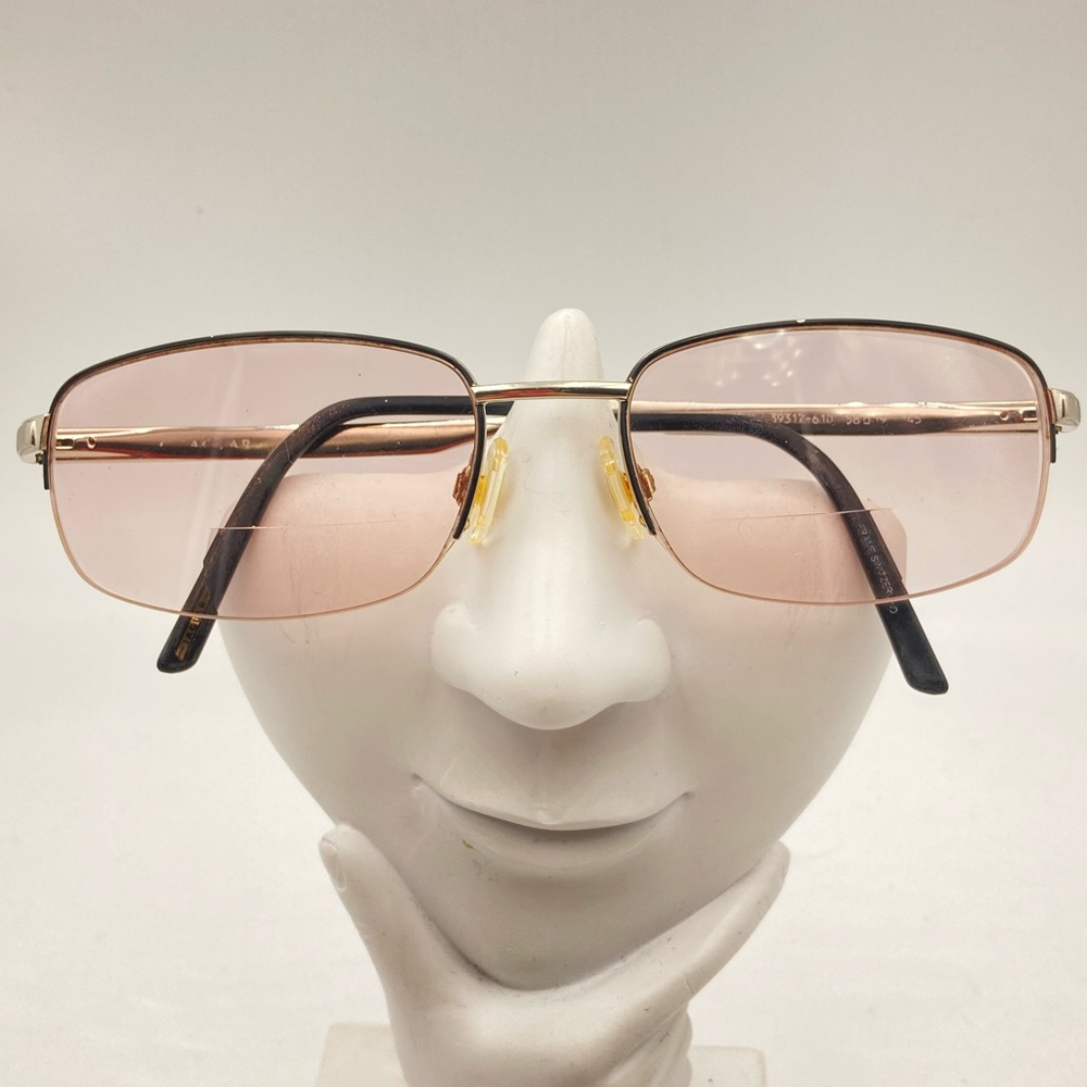 Vinatge Jaguar Silver Oval Half-Rim Sunglasses